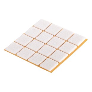 Fix-o-moll Meubelviltglijders Zelfklevend Wit 22x22mm 48 St