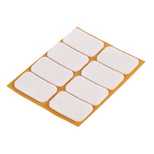 Fix-o-moll Meubelviltglijders Zelfklevend Wit 22x36mm 8 St