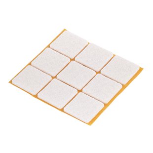 Fix-o-moll Meubelviltglijders Zelfklevend Wit 25x25mm 9 St