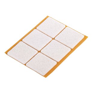 Fix-o-moll Meubelviltglijders Zelfklevend Wit 32x32mm 6 St