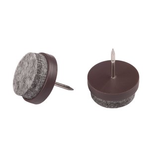 Fix-o-moll Meubelviltglijders Met Nagel Bruin 20mm 16 St