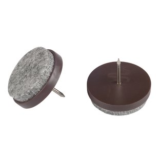 Fix-o-moll Meubelviltglijders Met Nagel Bruin 28mm 16 St