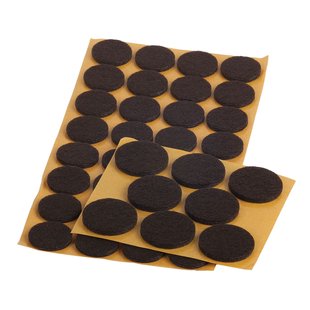 Fix-o-moll Meubelviltglijders Zelfklevend Bruin 40 St