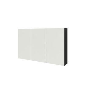 Aquazuro Spiegelkast Napoli 120cm Zwart Mat