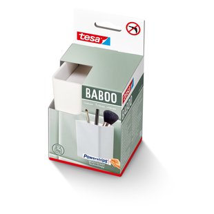 Tesa Badkameropberger Powerstrips - Opbergbox - Wit - 9x16,7x8,7cm