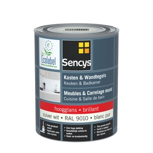 Sencys Lak Voor Wandtegels & Meubels, Keuken & Badkamer Ral9010 Glans 750ml