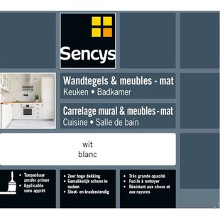 Sencys Lak Voor Wandtegels & Meubels, Keuken & Badkamer Ral7035 Glans 750ml