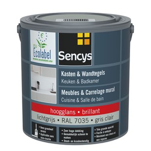 Sencys Lak Voor Wandtegels En Meubels, Keuken & Badkamer Ral7035 Glans 2,5l