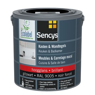 Sencys Lak Voor Wandtegels & Meubels, Keuken En Badkamer Ral9005 Glans 2.5l