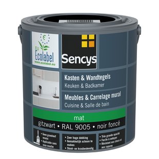 Sencys Lak Voor Wandtegels & Meubels, Keuken & Badkamer Ral9005 Mat 2,5l