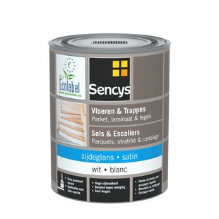 Sencys Hout- En Tegelvloerverf Wit Satijn 750ml