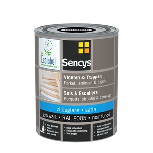 Sencys Hout En Tegel Vloerverf Ral9005 Satijn 750ml