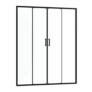 Aurlane - Douche Schuifdeur Factory 160 X 200cm - Zwart Profiel - 6 Mm Helder Glas