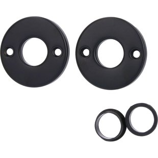 Rond Rozet Aluminium Zwart