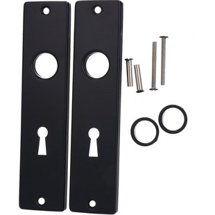 Langschild Sleutelgat 56mm Aluminium Zwart