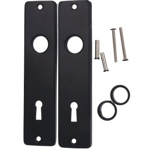 Langschild Sleutelgat 72mm Aluminium Zwart