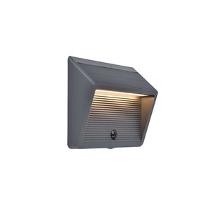 Lutec Solar Wandlamp Linco Antraciet 8w