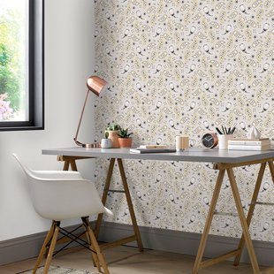 Vliesbehang Friends & Coffee 16628 - Warm Grijs - Zwart - Wit - Goud - 10,05m X 53cm