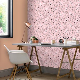 Vliesbehang Friends & Coffee 16629 - Roze - Zwart - Wit - Goud - 10,05m X 53cm