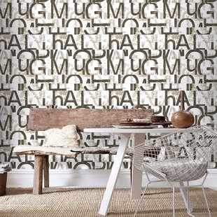 Vliesbehang Friends & Coffee 16633 - Zwart - Wit - Goud - Lichtgrijs - 10,05m X 53cm