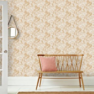 Vliesbehang Friends & Coffee 16675 - Beige - Metallic Lichtgoud - 10,05m X 53cm