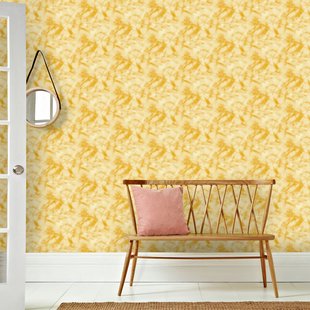 Vliesbehang Friends & Coffee 16676 - Okergeel - Geel - 10,05m X 53cm