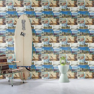 Vliesbehang Good Vibes Gv24228 - Sepia Bruin - Beige - Blauw - Groen - Grijs - 10,05m X 53cm