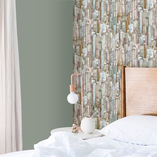 Vliesbehang Friends & Coffee 16602 - Pastelroze - Pastelblauw - Mintgroen - Oudgoud - Beige - 10,05m X 53cm