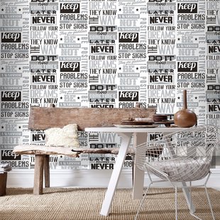 Vliesbehang Friends & Coffee 16607 - Zwart - Wit - Zilver - 10,05 M X 53 Cm