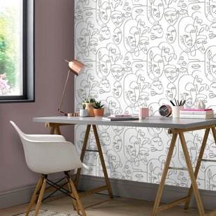 Vliesbehang Friends & Coffee 16617 - Wit - Metallic Licht Champagne-goud - 10,05m X 53cm