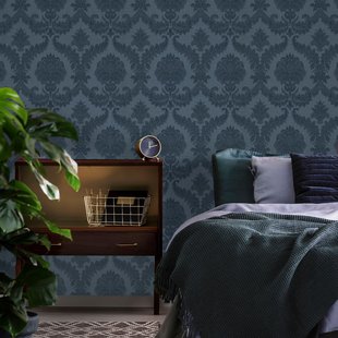 Vliesbehang Classic & Elegant 25727 - Blauw - Metallic - 10,05m X 53cm