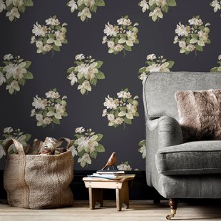 Vliesbehang Secret Garden G78495 - Zwart - Groen - Beige - 10,00m X 53cm