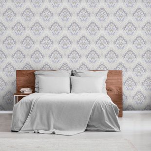 Vliesbehang Vintage 25701 - Offwhite - Lila - 10,05m X 53cm