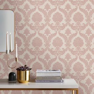 Vliesbehang Classic & Elegant 25724 - Metallic Zandkleur - Roze - 10,05m X 53cm