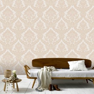 Vliesbehang Vintage 25734 - Goudgeel - Greige - Warmgrijs - 10,05m X 53cm