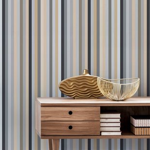 Vliesbehang Vintage 25779 - Grijs - Beige - Goud - Zilver - Offblack - 10,05m X 53cm