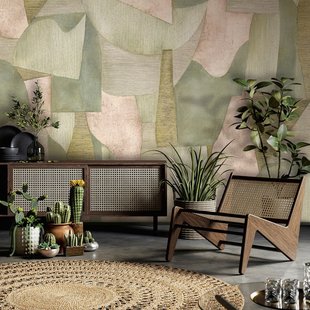 Fotobehang Smart Art Gallery 46941 - Groen - Beige - Olijf - Grijs-groen - 2,70m X 53cm