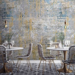 Fotobehang Smart Art Gallery 46961 - Geel - Blauw - Lichtblauw - Grijs - Taupe - 10,05m X 53cm