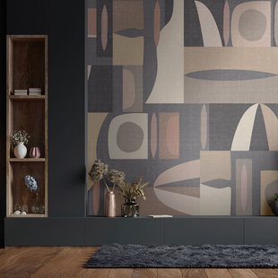 Fotobehang Smart Art Gallery 47376 - Antraciet - Taupe - Grijs-beige - 3,40m X 265cm