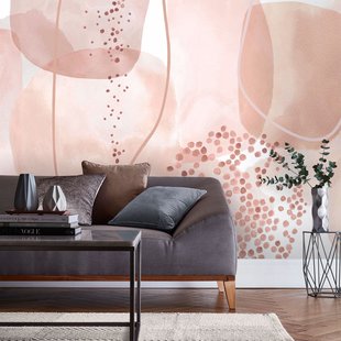 Fotobehang Abstract Smart Art Gallery 47377 - Lichtroze - Roze - 3,40 M X 265 Cm