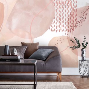 Fotobehang Abstract - Lichtroze - Roze - 3,40 M X 265 Cm