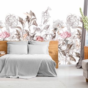 Fotobehang Smart Art Gallery 47323 - Wit - Roze - Grijs - Taupe - Oranje - 3,40m X 318cm