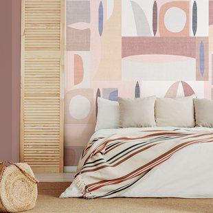 Fotobehang Smart Art Gallery 47394 - Vergrijsd Roze - Zalm - Vergrijsd Oranje - Taupe - 2,70m X 424cm