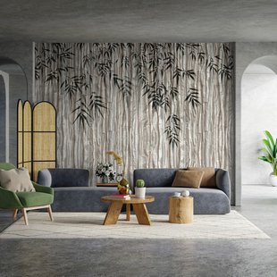 Fotobehang Smart Art Gallery 46915 - Grijs-beige - Donkergroen - Offblack - 2,70m X 53cm