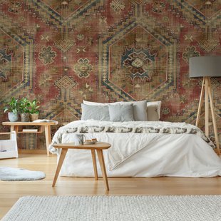 Fotobehang Smart Art Gallery 47301 - Donkerrood - Oudrood - Goudgeel - Offblack - 3,40 M X 265 Cm