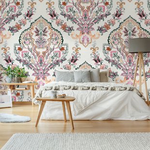 Fotobehang Smart Art Gallery 47303 - Roze - Vergrijsd Groen - Terra Oranje - 3,40m X 265cm