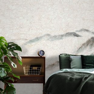 Fotobehang Cracquelé 47316 - Beige - Grijs - Vergrijsd Blauw - Vergrijsd Groen - 3,40m X 265cm