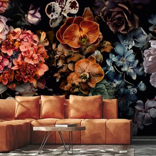 Fotobehang Smart Art Gallery 47327 - Oranje - Rood - Bruin - Paars - Lila - Zwart - 3,40m X 265cm