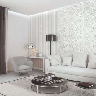 Vliesbehang Assorti 2022-2024 33325 - Wit Met Een Zweempje Lichtgrijs - 10,05m X 53cm