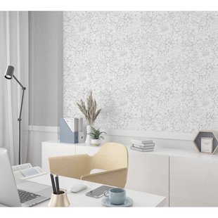 Vliesbehang Assorti 2022-2024 33952 - Heel Licht Grijs - Offwhite - 10,05m X 53cm